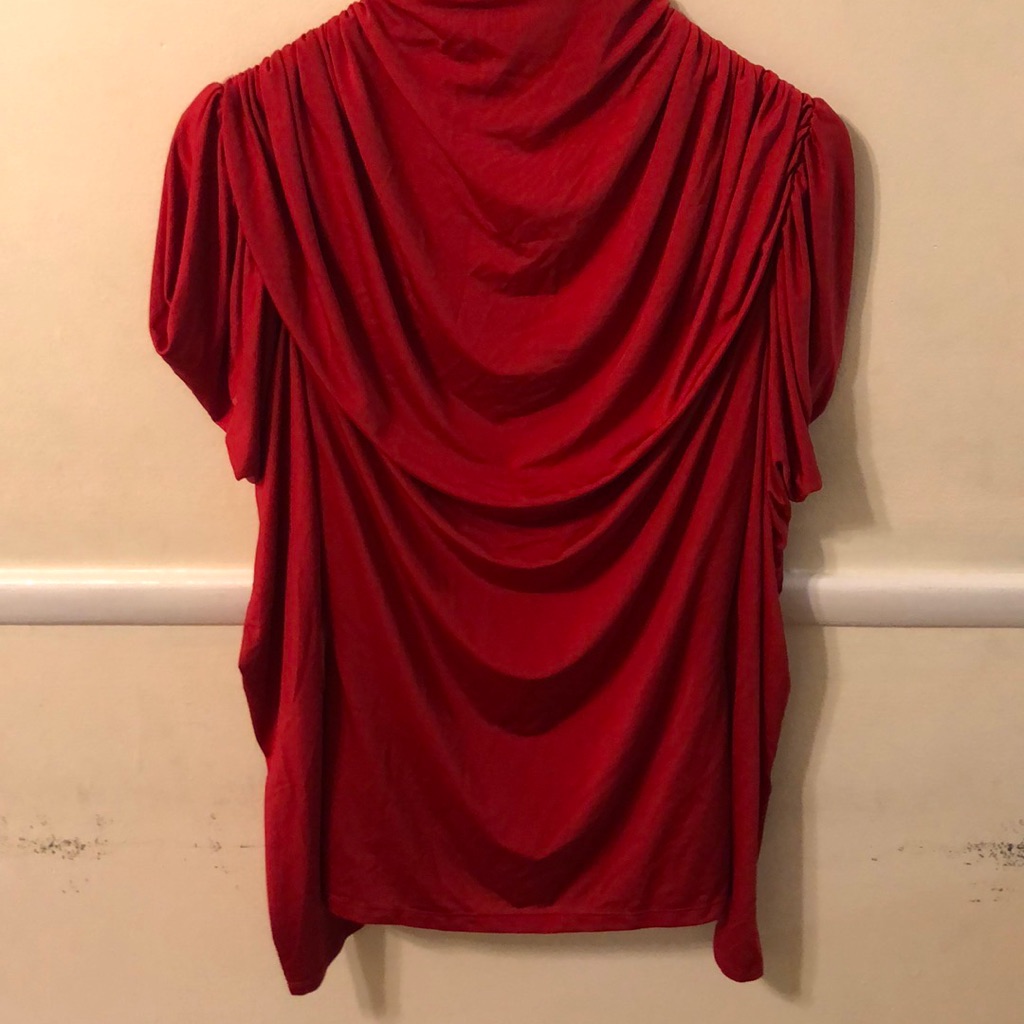 A Brand New Bisou Bisou Nouvelle With Ruched Draped Mock Neck